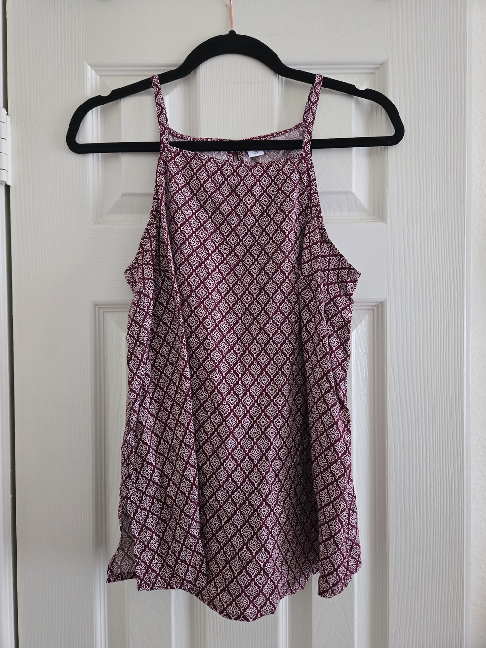 Old Navy Burgundy Printed Halter Camisole
